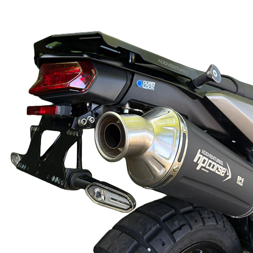 Preview: Yamaha Ténéré 700 Addventure Upgrade Set | HP Corse SP-2 Black + ADDVENTURES Kennzeichenhalter