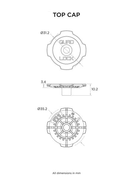 Quad Lock 360 Kopf - Kappe